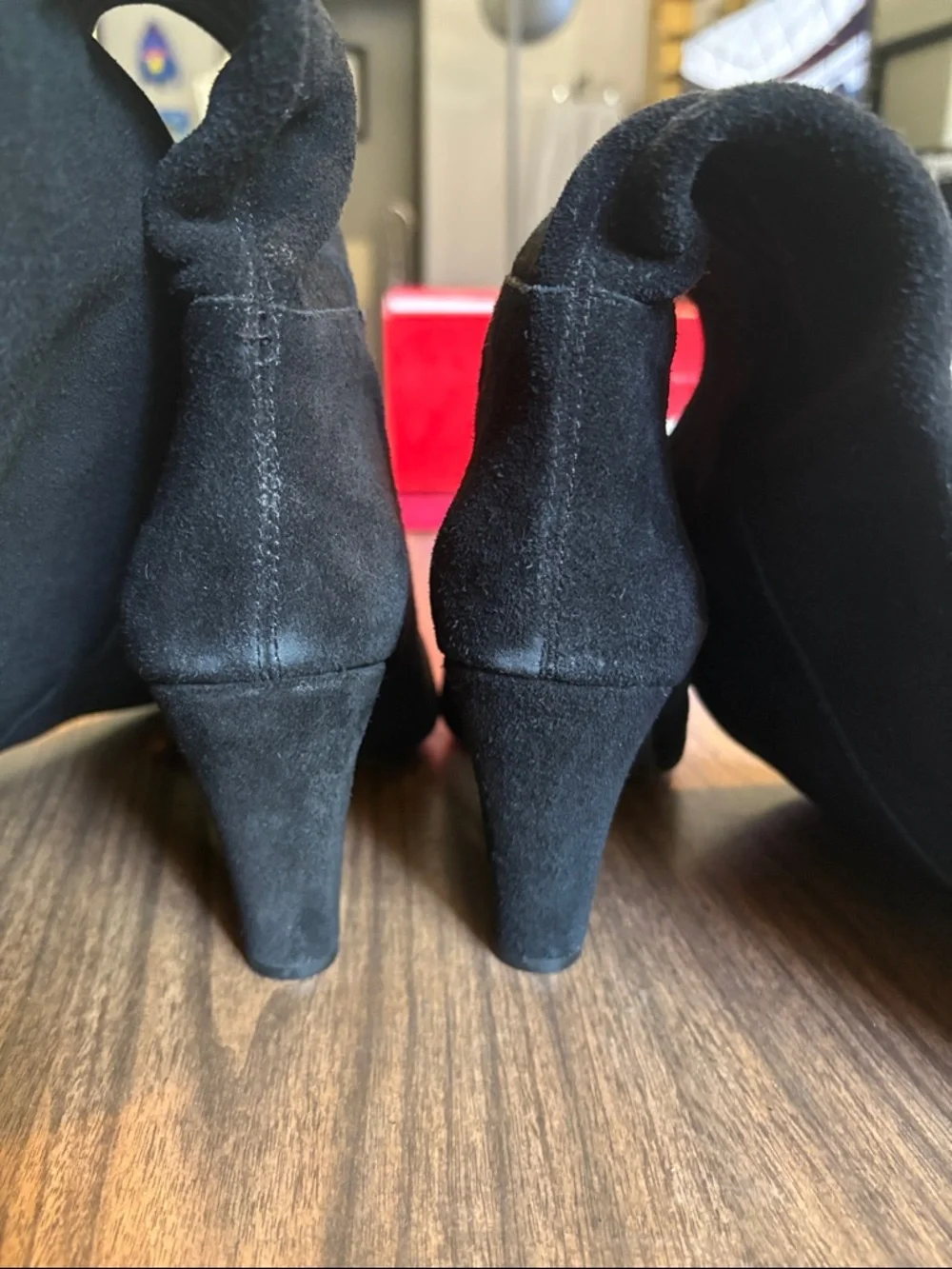 Jessica Simpson Size 8 Ference Black Suede Knee High Heel Boots